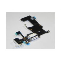 Voedings- en dataconnector met stekkeraansluiting en flex-kabel voor Apple iPhone 5 - wit