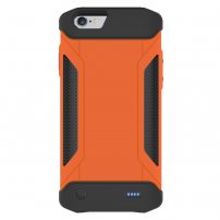 Duurzaam deksel met externe batterij voor iPhone 6 / 6S / 7S / 7 - oranje