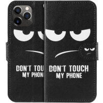 Flip Case met standaard Raak mijn telefoon niet aan voor iPhone 11 Pro - zwart