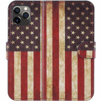 Flip Case met standaard US retro vlag voor iPhone 11 Pro - kleurrijk