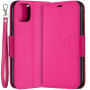 Tikethoes met lederen textuur voor iPhone 11 - fuschia