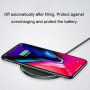 GY-68 ultradunne draadloze lader van aluminium met een ultra dunne aluminium behuizing voor iPhone - zwart