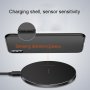 GY-68 ultradunne draadloze lader van aluminium met een ultra dunne aluminium behuizing voor iPhone - zwart