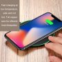 GY-68 ultradunne draadloze lader van aluminium met een ultra dunne aluminium behuizing voor iPhone - zwart