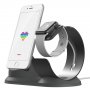Aluminium oplaadstation voor Apple horloge en iPhone - grauw