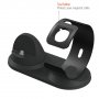 Aluminium oplaadstation voor Apple horloge en iPhone - grauw