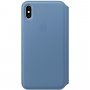 Appel Folio Lederen Flip case voor iPhone XS Max. - korenbloem blauw