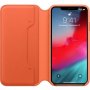Appel Folio Lederen Flip case voor iPhone XS Max. - donkeroranje