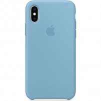Appel Siliconenhoes voor iPhone XS - korenbloem blauw