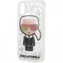 Karl Lagerfeld Iridescente Hoesje met Glitter voor iPhone X / XS - rein