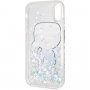 Karl Lagerfeld Iridescente Hoesje met Glitter voor iPhone X / XS - rein