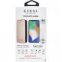 Guess Bundelkoffer en gehard glas voor iPhone XR - roze-goud