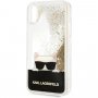 Karl Lagerfeld Choupette Cover met Glitter voor iPhone XR - goud