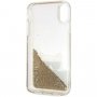 Karl Lagerfeld Choupette Cover met Glitter voor iPhone XR - goud