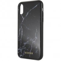 Denk dat de originele cover zwart marmer voor iPhone XR - zwart