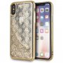 Gok originele transparante dekking met glitter voor originele transparante dekking voor iPhone X / XS - goud