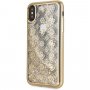 Gok originele transparante dekking met glitter voor originele transparante dekking voor iPhone X / XS - goud