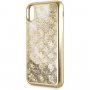 Gok originele transparante dekking met glitter voor originele transparante dekking voor iPhone X / XS - goud