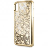 Gok originele transparante dekking met glitter voor originele transparante dekking voor iPhone X / XS - goud
