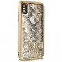 Gok originele transparante dekking met glitter voor originele transparante dekking voor iPhone X / XS - goud