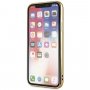 Gok originele transparante dekking met glitter voor originele transparante dekking voor iPhone X / XS - goud