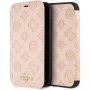 Denk dat Debossed Peony Flip Case voor iPhone XR - beige