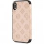 Denk dat Debossed Peony Flip Case voor iPhone XR - beige