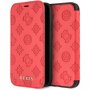 Denk dat Debossed Peony Flip Case voor iPhone XR - rood