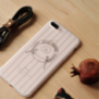 MAOXIN Kunststof koffer / deksel voor Apple-iPhone 8 Plus / 7 Plus - tekenfilm ontbijtbord