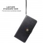 Kunstlederen retro portemonnee voor iPhone 11 - zwart