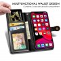 Kunstlederen retro portemonnee voor iPhone 11 - bruin