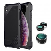 Viking extra robuuste koffer met 3 verwisselbare lenzen voor iPhone X / XS - zwart