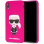 Karl Lagerfeld Body Iconic Silicone cover voor iPhone XR - fuschia
