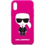 Karl Lagerfeld Body Iconic Silicone cover voor iPhone XR - fuschia