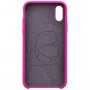 Karl Lagerfeld Body Iconic Silicone cover voor iPhone XS Max. - fuschia